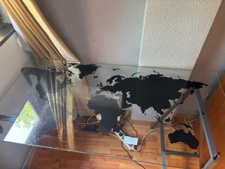 Mesa Mapamundi cristal