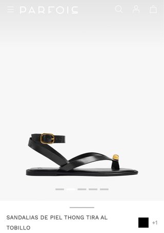 Sandalias de piel con tira al tobillo