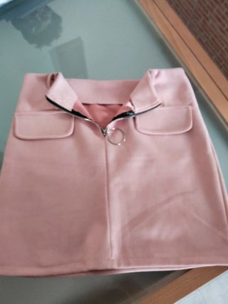 Minifalda rosa con cremallera SIN ESTRENAR.