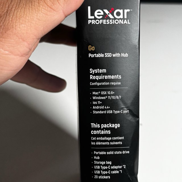 SSD 1TB Lexar Professional Go SSD + HUB USB-C
