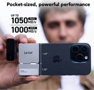 SSD 1TB Lexar Professional Go SSD + HUB USB-C