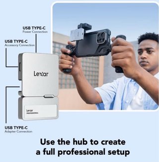 SSD 1TB Lexar Professional Go SSD + HUB USB-C