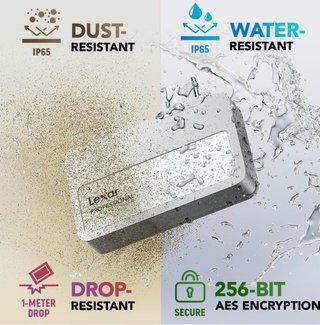 SSD 1TB Lexar Professional Go SSD + HUB USB-C