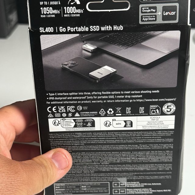 SSD 1TB Lexar Professional Go SSD + HUB USB-C