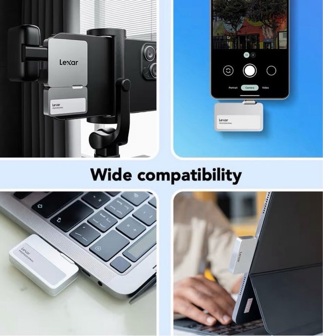 SSD 1TB Lexar Professional Go SSD + HUB USB-C