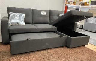 Sofá Cama, PAU Gris Oscuro, Tela, Cómodo. ¡OFERTA!