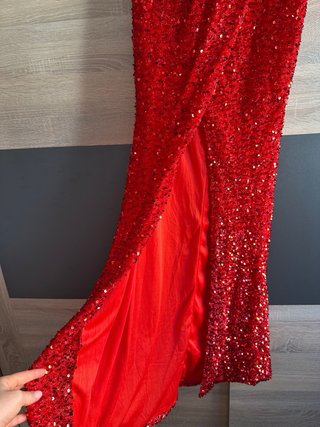 Vestido rojo lentejuelas
