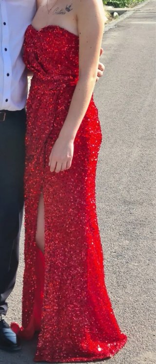 Vestido rojo lentejuelas