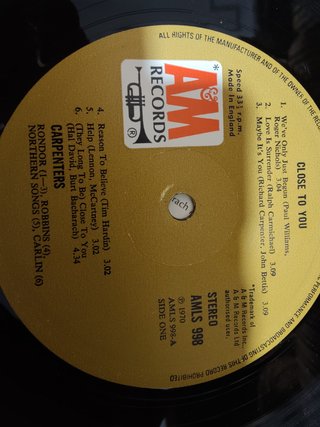 Vinilo Carpenters Close to You