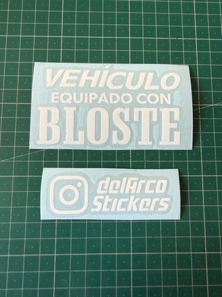 Pegatina Vehículo Equipado con Bloste