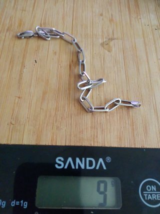 Pulsera de plata auténtica con sello
