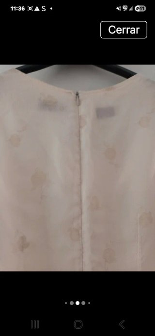 Vestido beige estampado talla única
