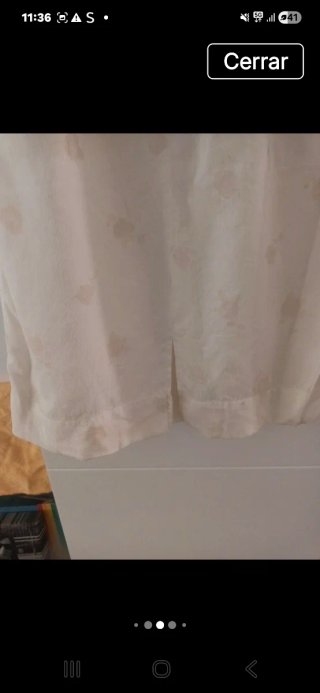 Vestido beige estampado talla única