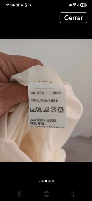 Vestido beige estampado talla única