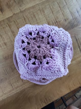 Cappello uncinetto donna viola