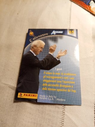 Cartolina Allenatore Italia Giovanni Trapattoni