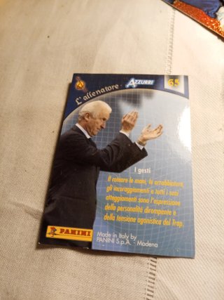 Cartolina Allenatore Italia Giovanni Trapattoni