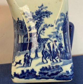 Tetera Victoria Ware Ironstone Azul y Blanco