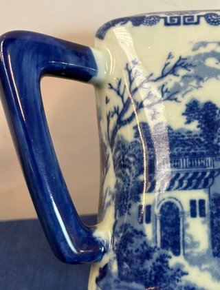 Tetera Victoria Ware Ironstone Azul y Blanco