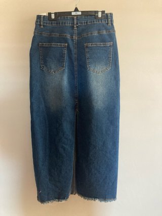 Falda vaquera larga azul talla M