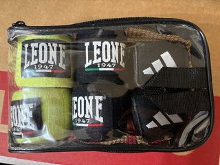 Guantes de Boxeo Leone Negros 12oz + 3 vendas