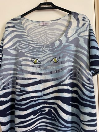 T-shirt Ibisco donna fantasia tigre tg 51/XXL/54