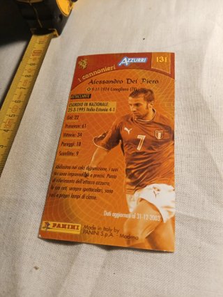 Cartolina Alessandro Del Piero Italia