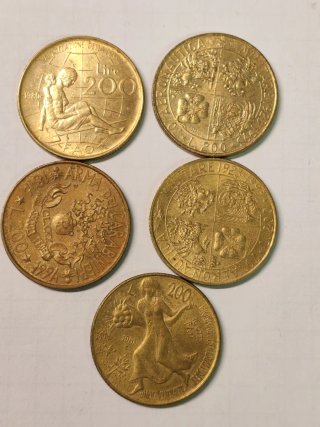 5 Lire 200 monete