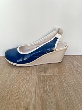 Bailarinas Borrini Azul Charol
