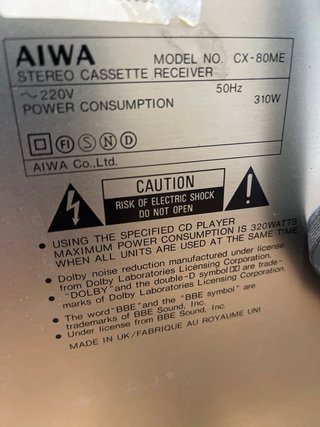 Sistema Componenti Hi-Fi Aiwa