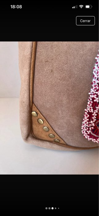 Bolso Banjhara Beige y Rojo