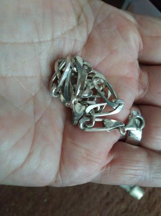 Pulsera de plata auténtica con sello