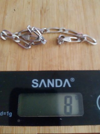 Pulsera de plata auténtica con sello