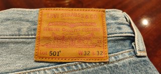 PANTALÓN LEVI'S 501, HOMBRE, AZUL CLARO, W32 L32.