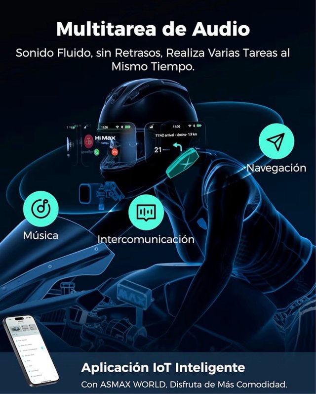 ASMAX F1S Intercomunicador Moto
