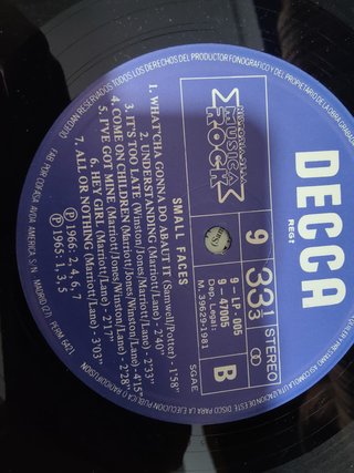 Vinilo Small Faces Historia de la Música Rock
