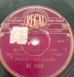 Discos de pizarra shellac vinilo 78 rpm tango jazz