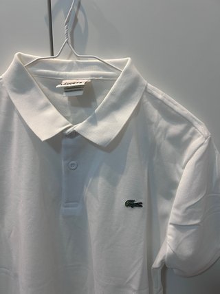 Polo Lacoste Blanco Talla S