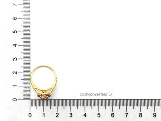sortija oro 18k con piedra con diamante