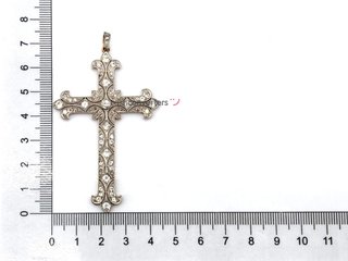 crucifijo oro 18k con piedra con diamante