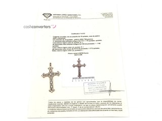 crucifijo oro 18k con piedra con diamante