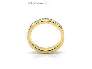 alianza oro 18k con piedra con diamante