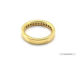 alianza oro 18k con piedra con diamante