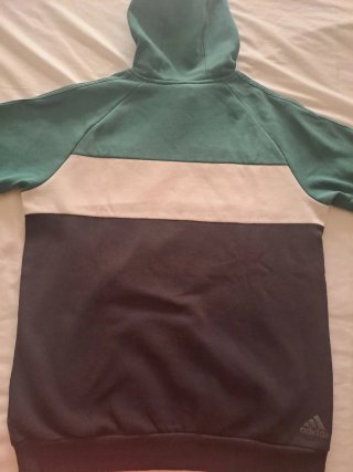 Sudadera Adidas Verde, Blanca y Negra
