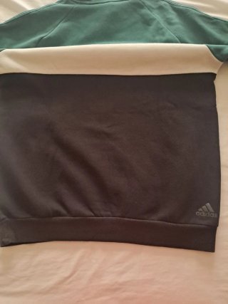 Sudadera Adidas Verde, Blanca y Negra