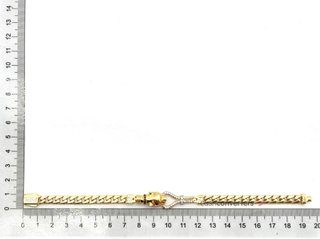 pulsera oro 18k con piedra con circonita