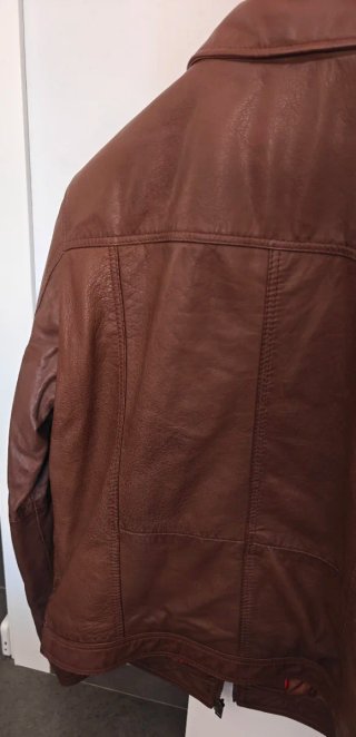 Chyston Cazadora Piel Marrón Talla XXL