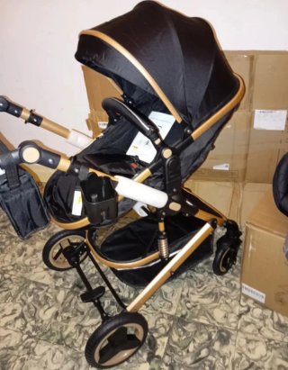 Carrito de bebé y silla coche negro