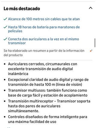 Cascos Sennheiser RS 175 Digitales Inalámbricos