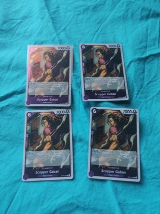 4 Cartas one piece tcg Scopper Gabán Op13
